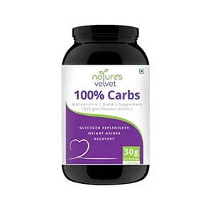 Natures Velvet Lifecare 100% CARBS 2.2 lbs Unflavoured for Weight Gain and Energy - Pack of one