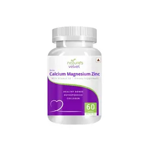 Natures Velvet Lifecare Calcium Magnesium Zinc with Vitamin D3 60 Tablets - Pack of 1