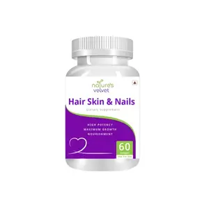 nature's velvet Hair Skin and Nails 60 Capsules -Pack of one
