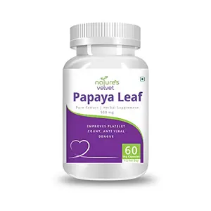 Nature's Velvet Papaya Leaf Extract 500 mg - 60 Veg Capsules
