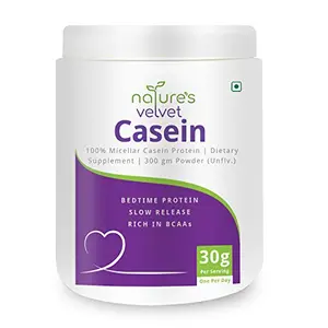 Natures Velvet Lifecare 100% Casein Protein Vegetarian and Natural 300 gms - Pack of 1