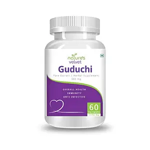 Natures Velvet Lifecare Guduchi/Giloy (Tinospora Cordifolia) Extract 500mg - 60 Capsules