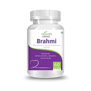 Nature's Velvet Lifecare Brahmi (Bacopa Monnieri) Pure Extract 500 mg 60 Veg Capsules - Pack of 1