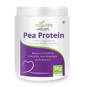 Nature's Velvet Pea Protein Isolate 100% Vegan & Plant Based Protein Rich in BCAAs 300Gms - Pack of 1