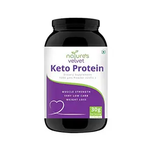 nature's velvet Protein Powder Keto Diet Supplement Low Carb Proteins 1000 g (Unflavoured)