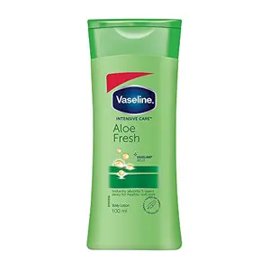 Vaseline Intensive Care Aloe Fresh Body Lotion With 100% Aloe Extract Non Greasy Non Sticky Formula For Hand & Body 100 ml