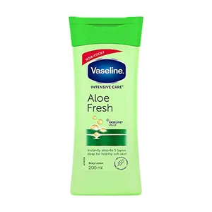 Vaseline Intensive Care Aloe Fresh Body Lotion With 100% Aloe Extract Non Greasy Non Sticky Formula For Hand & Body 200 ml
