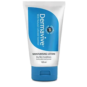 Dermavive Moisturising Lotion | pH Balanced Non-Greasy and Fast-Absorbing with Natural Colloidal Oatmeal for Dry Skin 120ml