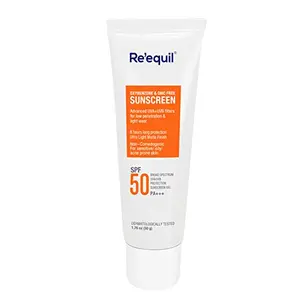 RE' EQUIL Oxybenzone and OMC Free Sunscreen For Oily Sensitive & Acne Prone Skin SPF 50 PA+++ - 50g