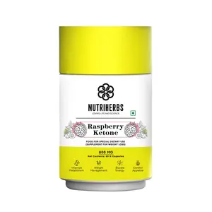 Nutriherbs Raspberry Ketone 800 Mg 60 Capsules With Garcinia Cambogia And Green Tea Extract Helps In Weight Management And Boost Metabolism