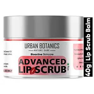 UrbanBotanics Advanced Lip Scrub Balm - Lightening and Brightening Dark Lips - Lip Scrub For Women & Men Smoker/Dry/Chapped Lip Care (Color : Red) 40 Grams
