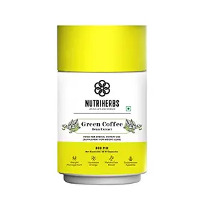 Nutriherbs 100% Pure Natural Green Coffee Bean Extract 800 Mg (50% Cga) 60 Caps - Weight Loss Supplement (Pack Of 1)