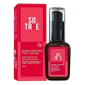 Sotrue Alpha Arbutin Face Serum with Hyaluronic Acid 30ml | Reduces Dark Spots & Hyper-Pigmentation | Clear & Glowing Skin | Zero Toxin