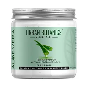 UrbanBotanics Pure Aloe Vera Skin/Hair Gel With Vitamin E & Natural Emollients (Paraben Free) 200g