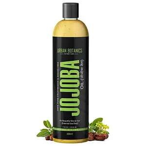 UrbanBotanics Cold Pressed Jojoba Oil for Skin & Hair - Virgin & Unrefined - 200ml