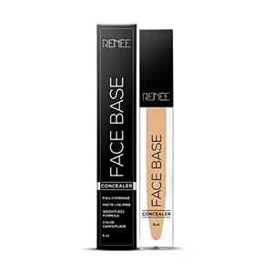 RENEE Face Base Liquid Concealer - Maple 5ml | Enriched With Jojoba Weightless Long-lasting Full Coverage Finish Provides Easy Blend Formula