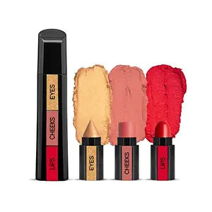 RENEE Fab Face Diva - 3 in 1 Makeup Stick With Eye Shadow Blush & Lipstick Enriched With Vitamin E 4.5g