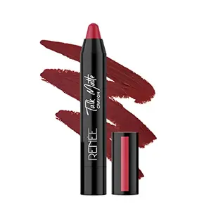 RENEE Talk Matte Crayon - Red Shot4.5g | Hydrating and Long-Lasting Matte Lip Color | Enriched with Vitamin E Jojoba Oil & Cocoa Butter