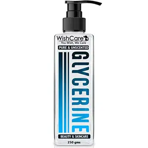 WishCare Pure & Unscented Glycerine - Pharmaceutical Grade 100% Vegan Hypoallergenic - Beauty & SkinCare - 250 Grams