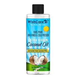 WishCare Premium Cold Pressed Extra Virgin Coconut Oil - 500 ML