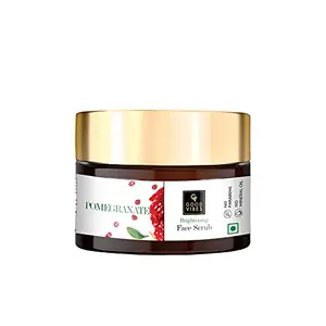 Good Vibes Pomegranate Brightening Face Scrub 50 g Anti-Ageing Helps Reduce Dullness & Dark Spots Gentle Exfoliating Scrub For All Skin Types No Parabens Sulphates & Mineral Oil