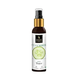 Good Vibes Cucumber Glow Toner 120 ml Hydrating Pore Tightening Moisturizing Revitalising Face Spray Toner for All Skin Types Natural No Alcohol Parabens & Sulphates No Animal Testing