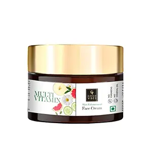 Good Vibes Multi Vitamin Skin Enhancement Face Cream 50 g Deep Moisturization & Skin Improvement For All Skin Types Helps Reduce Wrinkles & Fine Lines Natural No Parabens & Sulphates