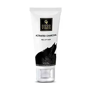 Good Vibes Activated Charcoal Peel Off Mask For Women & Men 100 g Blackhead Removal Deep Pore Cleansing Anti Acne Face Mask For All Skin Types Controls Excess Sebum No Parabens & Mineral Oils