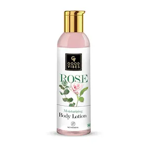 Good Vibes Rose Moisturizing Body Lotion - 200 ml - Deeply Nourishes Skin Adds A Natural Glow & Makes Skin Soft & Smooth - Cruelty Free