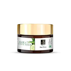 Good Vibes Aloe Cucumber Detox Face Mask 50 g Skin Soothing Moisturizing Hydrating For All Skin Types Cleanses & Tightens Pores No Parabens & Sulphates