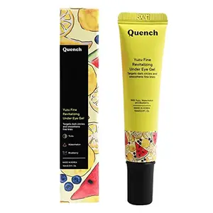 Quench Botanics Yuzu Fine Revitalizing Under Eye Gel | Made In Korea Targets dark circles and smoothens fine lines I Refreshes and soothes tired skin I Travel Size (Free Size)