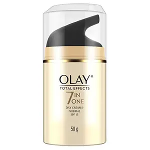 Olay Total Effects Day Cream |with Vitamin B5 Niacinamide Green Tea SPF 15 |Fights 7 signs of ageing for glowing hydrated and younger looking skin with UV protection |Suitable for Normal Dry Oily & Combination skin |50 gm