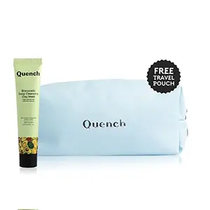 Quench Botanics Bravocado Deep Cleansing Clay Mask | Korean Beauty | Removes Oil and Impurities | Skin-Rejuvenating Formulas | Travel Size (Free Pouch)