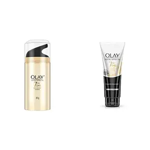 Olay Day Cream Total Effects 7 in 1 Anti-Ageing Moisturiser 20g & Olay Face Wash Total Effects 7 in 1 Exfoliating Cleanser 100g