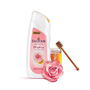 Santoor Blushing Skin Body Wash 230ml Enriched With Indian Wild Rose & Himalayan Honey Soap-Free Paraben-Free pH Balanced Shower Gel
