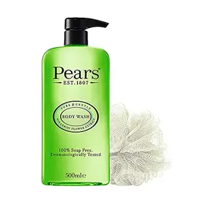 Pears Pure & Gentle Lemon Flower Extract Body Wash With Glycerin Dermatogically Tested 100% Soap Free Shower gelImported500 ml (Free Loofah)