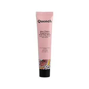 Quench Botanics Mon Cherry Brightening Pink Clay Mask | Korean Beauty | Cherry Blossom Grapefruit Pearl Kaolin | Smooth & Radiant | Travel Size