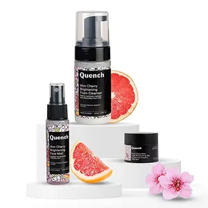 Quench Botanics Cleansing-Toning-Moisturizing Kit For Natural Radiance Foam Cleanser|Brightening Face Mist|Skin-Rejuvenating Formulas | Moisturizing Gel