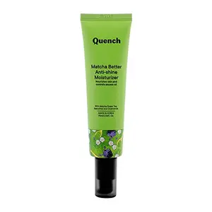Quench Botanics Matcha Better Anti-Shine Moisturizer Licorice Root and Cica Cherry Blossom Grapefruit | Made In Korea| 75ml (Free Pouch)
