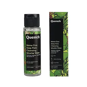 Quench Botanics Mama Cica Deep Pore Cleansing Micellar Water | Korea Beauty | Gentle Cleansing and Makeup Removal | Calendula Tea Tree Leaf and Green Tea | Travel Size