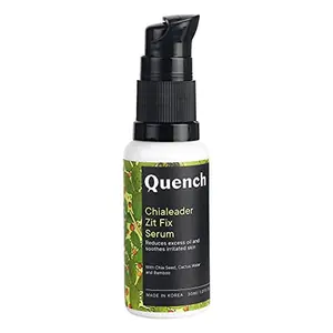 Quench Botanics Chialeader Zit Fix Serum | Made in Korea | Controls Acne and Excess Oil | with Chia Seed Bamboo Cactus Water Tea Tree and Salicylic Acid (30ml)