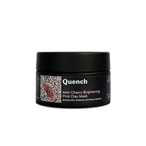 Quench Botanics Mon Cherry Brightening Pink Clay Mask | Made in Korea | Boosts Radiance and Gently Exfoliates | with Cherry Blossom Grapefruit Pearl Kaolin and Glycerin 50ml (Free Pouch)