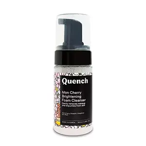 Quench Botanics Mon Cherry Brightening Foam Cleanser | Made in Korea | 2-in-1 Face Wash and Oil Based Cleanser | with Cherry Blossom Grapefruit Pearl Babassu Seed Oil and Citric Acid (100ml)