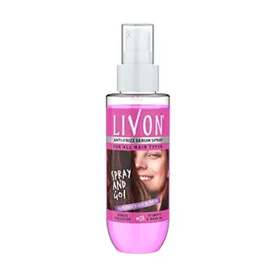 Livon Hair Serum Spray for Women & Men| Smooth Frizz free & Glossy Hair on the go | With Moroccan Argan Oil & Vitamin B | 100 ml