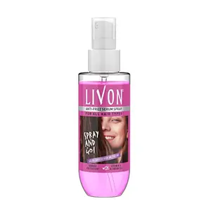 Livon Hair Serum Spray for Smooth Frizz free & Glossy Hair on the go | With Moroccan Argan Oil & Vitamin B | 50 ml
