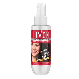 Livon Heat Protect Serum for Women & Men|Protection Upto 250Â°C & 2X Less Hair Breakage| with Heat Activated Proteins | 100 ml