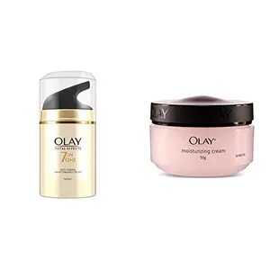 Olay Night Cream Total Effects 7 in 1 Anti-Ageing Moisturiser 50g & Olay Moisturising Cream 50g