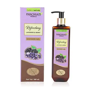 Panchvati Shower Gel with Lavender & Berry - No Parabens Sulphate Silicones 300 ml