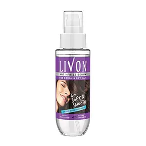 Livon Hair Serum for Women & Men for Dry and Rough Hair | 24-hour frizz-free Smoothness | with Moroccan Argan Oil & Vitamin E | 100 ml