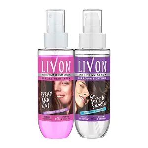 Livon Shake and Spray Hair Serum 100ml And Livon Serum for Rough & Dry Hair 100 ml